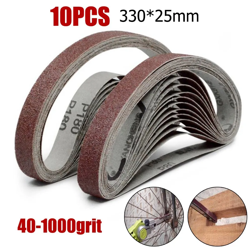 10pcs 25x330mm Sanding Belt 401000grit Grinding And Polishing For