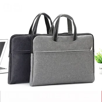 

File Folder Tote Bag A4 Zipper Canvas Meeting Business Briefcase Student Small Fresh Oxford Cloth Paper Bag Document organizer Escolar