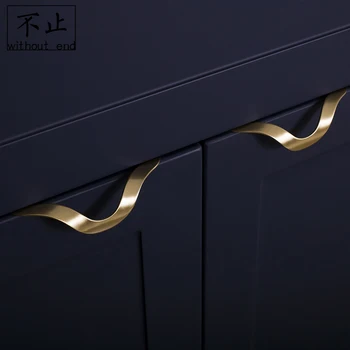 

Invisible handle/brass Door knob European Antique Furniture Handles Drawer Pulls Kitchen Cabinet gold Knobs and Handles