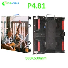 Видеостена pantallas led HD 2K 4K P4.81 наружная светодиодная видеостена smd полноцветная 500x500 литьевая алюминиевая арендная Светодиодная панель