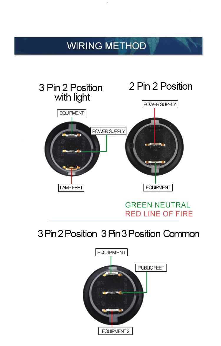 dimmable light switch 5pcs 25mm Waterproof SPST Round Boat Rocker Switch 2/3Pin Car Auto Boat Marine Power Button Switch with Light 6A/10A 250V smart wall switch