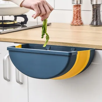 

The Dustbin Hangs The Wall Type Paper Basket Toilet Nordic Light Luxury Sitting Room Multifunctional Household Kitchen Fashion