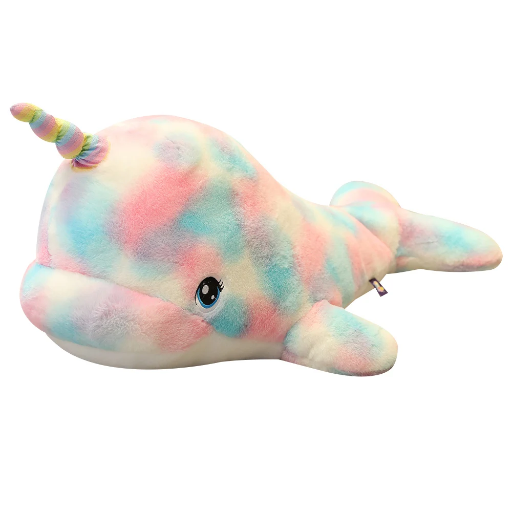 

70-90cm Rainbow whale doll Valentine's Day plush doll doll girlfriend birthday present pillow