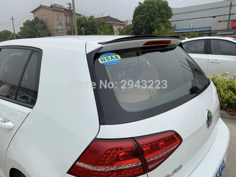 Для Volkswagen GOLF MK7 MK7.5 спойлер- ABS Пластик черный глянец Цвет задний багажник на крыше крыла загрузки крыши спойлер, аксессуары