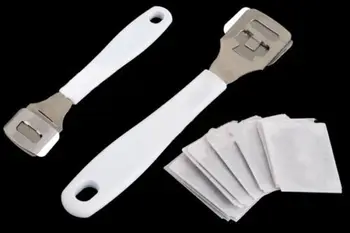 

Stainless Steel Foot Skin Shaver Corn Cuticle Cutter Remover Rasp Pedicure File Foot Callus 10 Blades Foot Care Tool