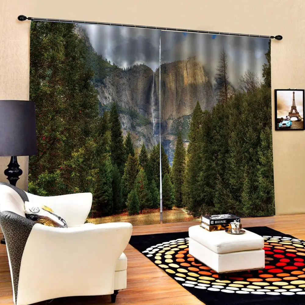

Beautiful Natural Landscape Of Primeval Forest Window Curtains For Living room bedroom Fabric forest Drapes indoor Decor