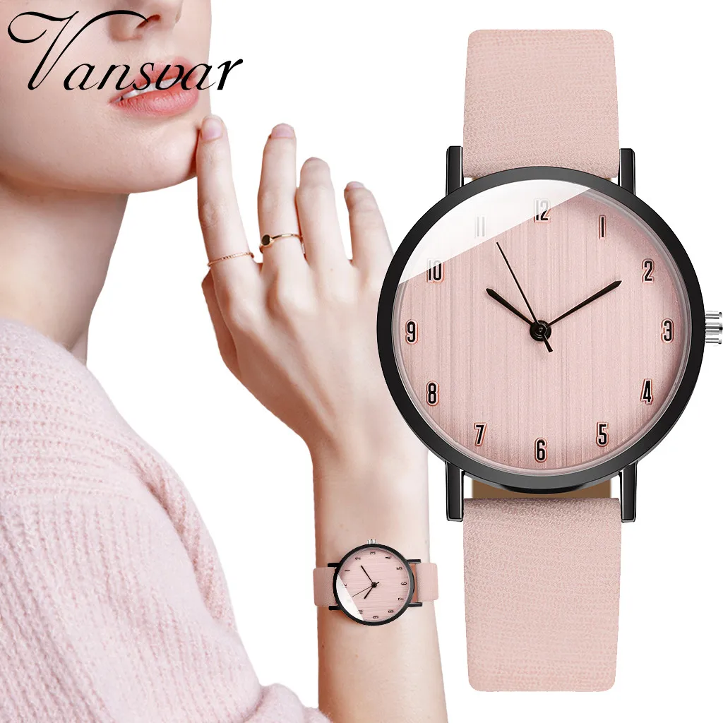 

Vansvar Trendy Luxury Watches Women Quartz Wristwatches Leather Band Strap Simple Ladies Watch Dress Gift Montre Femme Reloj