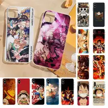 FHNBLJ One Piece Luffy аниме чехол для телефона iPhone 8 7 6 6S Plus X 5S SE 2020 XR 11 12 pro XS