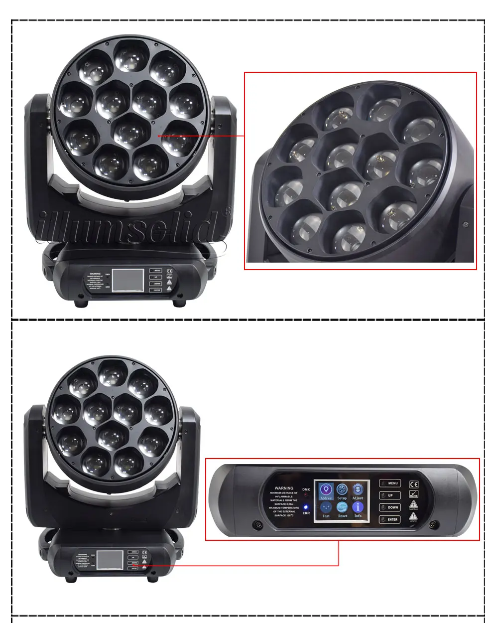 Движущиеся глаза пчел 12x40w RGBW DMX512 сценический эффект освещения для украшения ночного клуба и бара