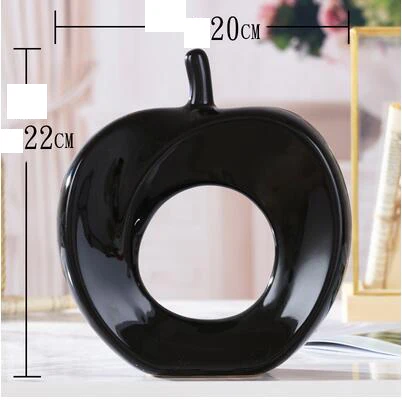 Simple Modern Hollow Apple Ornaments Ceramic Crafts Decoration TV Cabinet Window Accessories Artwork Home Livingroom Furnihsing - Цвет: style2