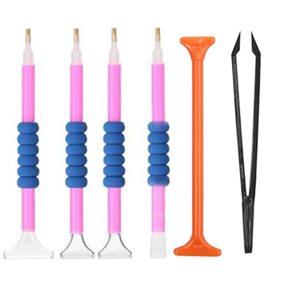 Diamond Painting Accessories 5D DIY Diamond Painting Tools Accessories Diamond Embroidery Pens Tools Accessories Set Mosaic Glue Pen Kits Tweezers Plate