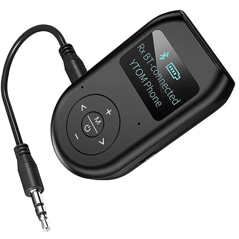 Передатчик и приемник Bluetooth беспроводной адаптер 5 0 3 в 1 с дисплеем аудиоадаптер