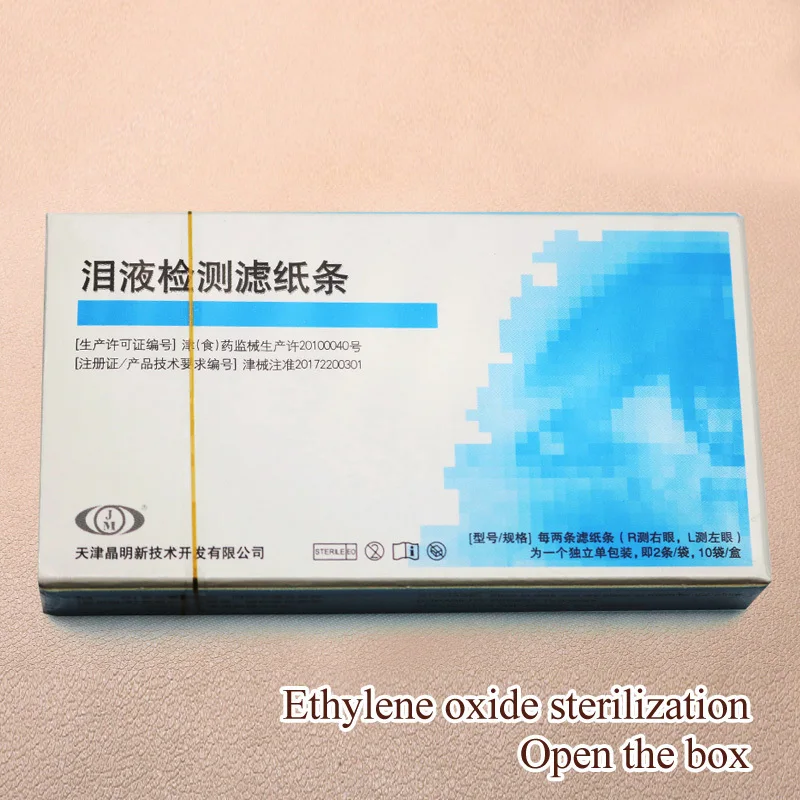 Eye Medicine Crystal Eye Test Paper Tear Recognition Carta Da Filtro Tear Eclation Phenol Cotton Filettato