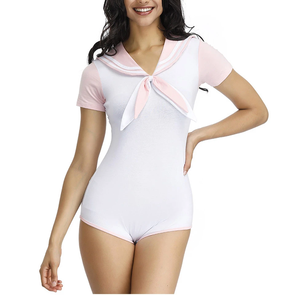 Onesie Collant Adulte Bleu Blanc Jupe De Marin Hakama Bebe Adulte Bebe Fille Amoureux Des Couches Aliexpress