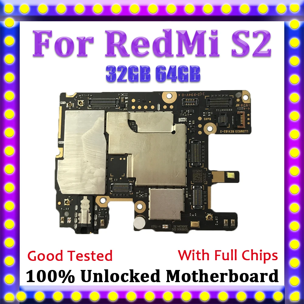 Заводская разблокированная материнская плата RedMi S2 разбирается оригинальная для HongMi логическая с полным