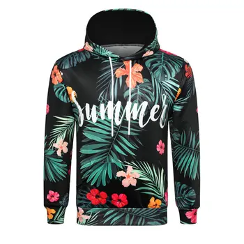 

3D print hoodies pullover hooded sweatshirts for men women lovers 2019 autumn fashion hip hop street wear bohemian leaves