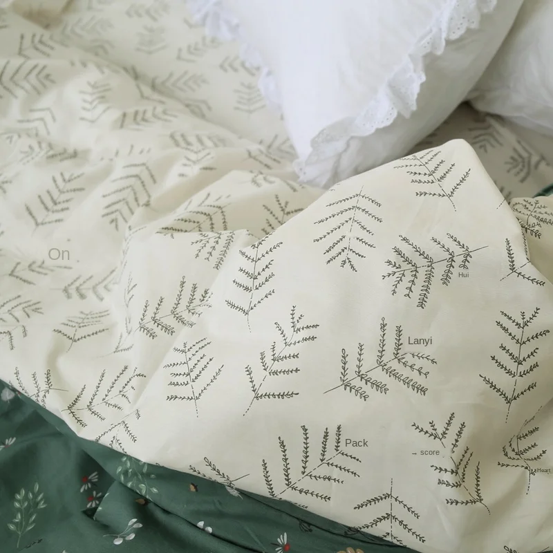 235cm x 50cm Green pine cone full cotton lining DIY Sheet Quilt cover Bedding cloth Decorate manual fabric