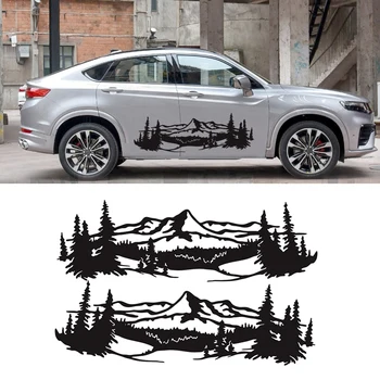 

Car Side Stickers Mountain Forest Totem Pattern Sticker Auto Vinyl Film Stickers Universal Car Truck Accessories