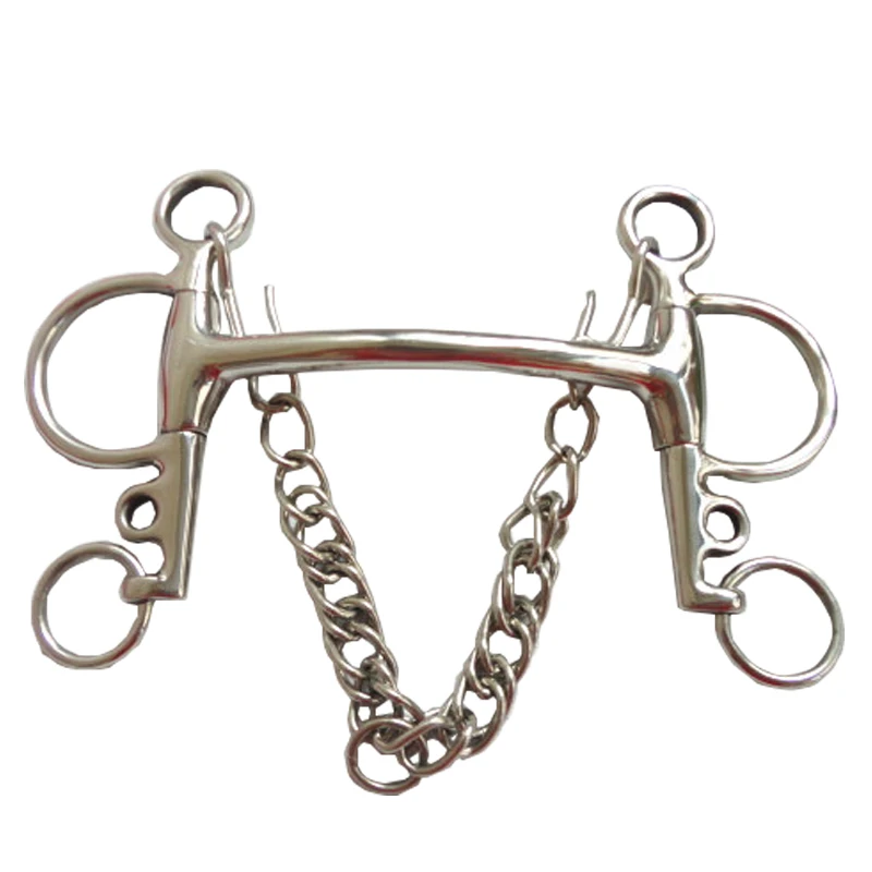 stainless-steel-mullen-mouth-long-pelham-bit-horse-bits-with-curb-chain135cm