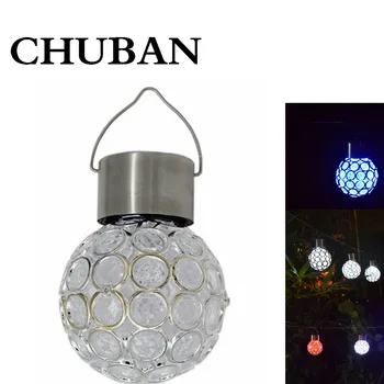 

CHUBAN LED Crystal Ball Solar Lamp RGB Garden Wall Crystal Ball Christmas Decor Fairy Lights Night Flower Lamp Dropshipping