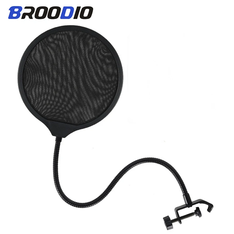 

Microphone Flexible Wind Screen Durable Double Layer Windscreen Studio Mask Mic Pop Filter Bilayer Shield for Speaking Recording