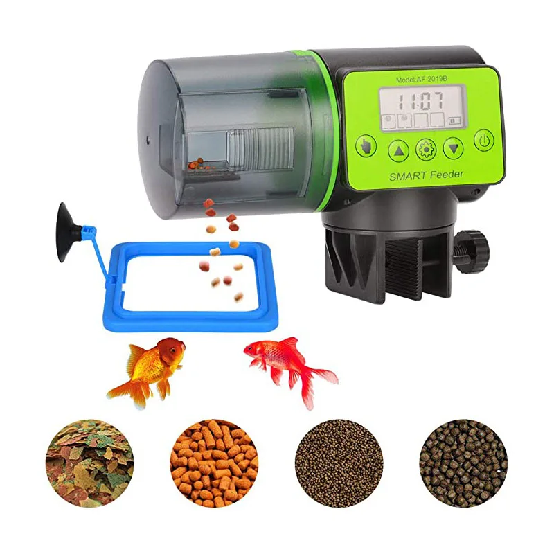 Alimentador automático inteligente para peces, Accesorios para tanque de Acuario, dispensador de alimentación automática para peces, 200ML