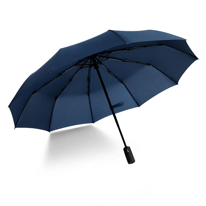 Десять костей полностью автоматический виниловый зонт для дождя или блеска складной для мужчин и женщин shang wu san Rain или Shine двойного назначения Tri-fold Umb