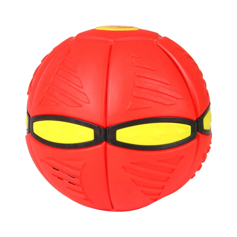 Flying UFO Flat Throw Disc Ball With LED Light Toy Kid Outdoor Garden Basketball Game Decompression ball deformation toy - Image 2