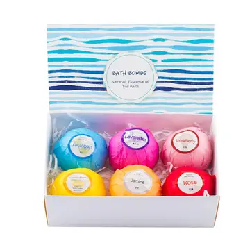 

6pcs/Set Shower SPA Bath Bomb Balls Compact and Portable Carry Convenient Moisturizing Exfoliating Body Salt Bubble