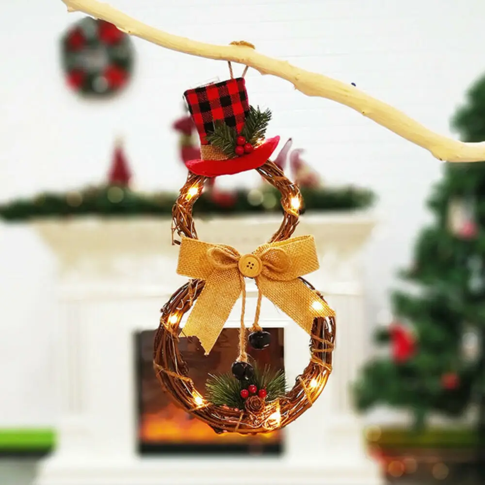 Luxury Christmas Wreath Garland Artificial Xmas Tree Door Decoration Party For | Дом и сад