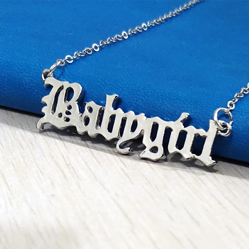 Ожерелье для маленькой девочки индивидуальное ожерелье с буквами Babygirl колье из