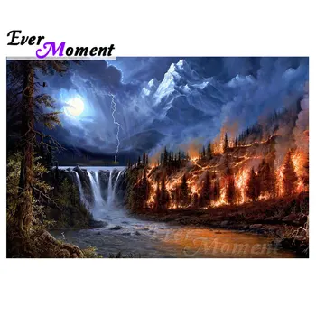 

Ever Moment Diamond Paintings Cross Stitch Spectacular Natural Scenery Handicrafts DIY Full Square Drills For Wall Decor 4Y873