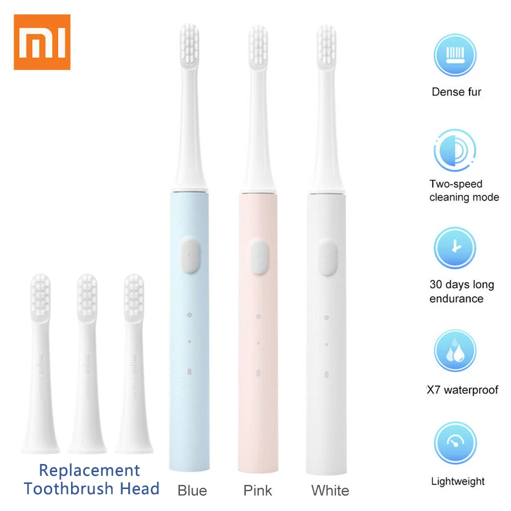Xiaomi Mijia T100 Sonic Electric Toothbrush Mi Smart Tooth Brush Colorful USB Rechargeable IPX7 Waterproof For Toothbrushes head Xiaomi Mijia T100 Sonic Electric Toothbrush Mi Smart Tooth Brush Colorful USB Rechargeable IPX7 Waterproof For Toothbrushes head