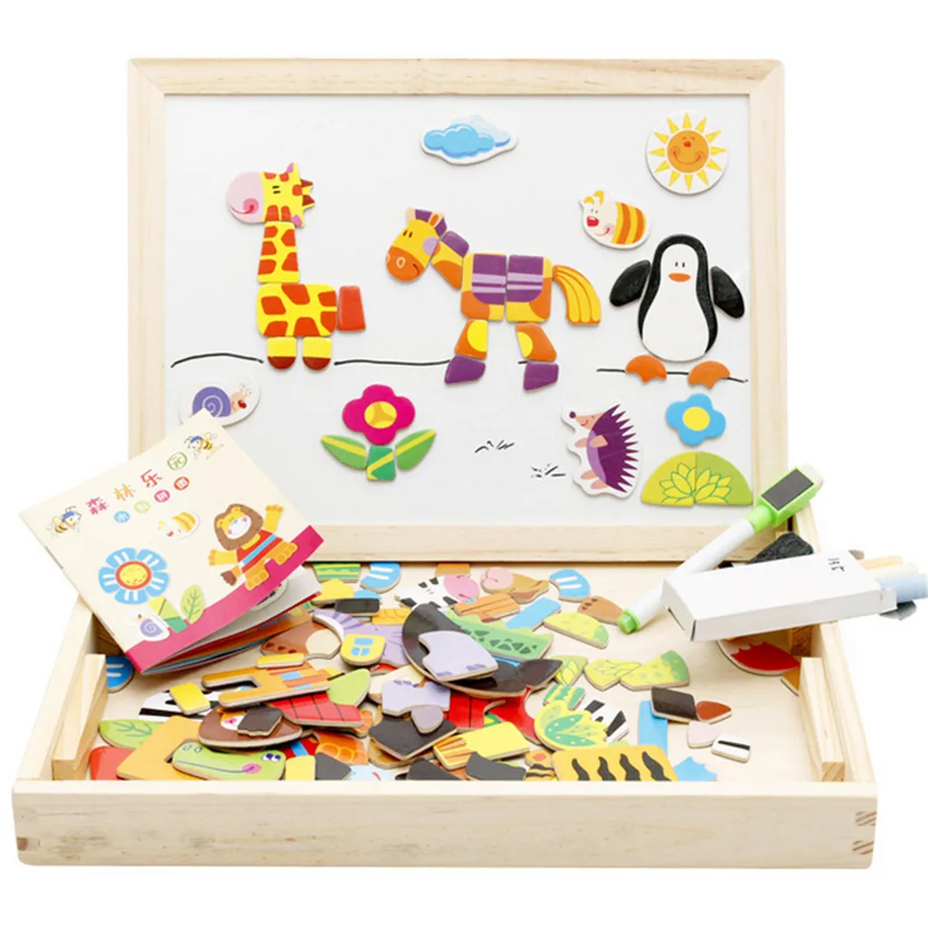 Animals Magnetic 3D Wooden Maze Children Educational Toy Jigsaw Puzzle Beads UK 