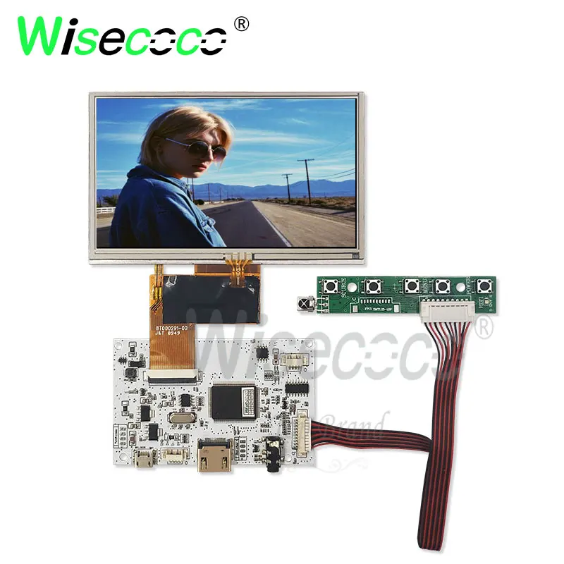 

5.0 inch lcd touch screen 480*272 AT050TN33 V.1 antiglare display for automotive display pocket TV with HDMI micro usb panel