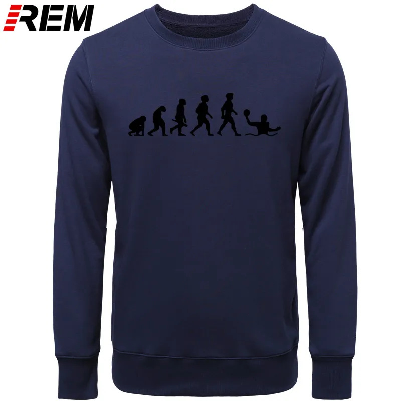 Худи rem Evolution, ватерполо, мужская мода, длинный рукав, o-образный вырез, хлопок, забавные, крутые мужские топы, Толстовки, Толстовки - Цвет: NAVY BLACK