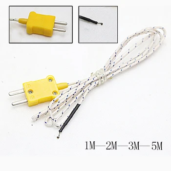 

Junejour K-Type Temperature Measurement Line 1/2/3/5M Length Wire Thermocouple Tester Line Sensor Probe Multimeter Tester Line