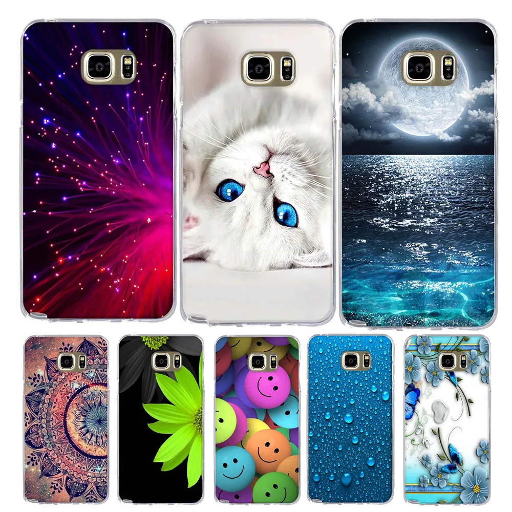 

For Samsung Galaxy Note5 Cover Case Slim TPU Silicone For Galaxy Note 5 Printing Pattern For Samsung Note5 N920 Phone Coque Case
