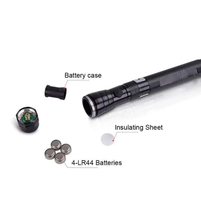 Magnet Magnetic Pickup Picker Tool Telescopic Telescoping Flexible Extensible LED Flashlights for Men