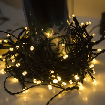 

led string lights warm light outdoor waterproof string lights flashing lights