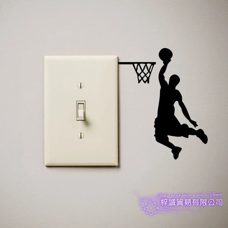 Dctal Basketball Switch Panel Sticker Dunk Decal Posters Vinyl Wall Decals Parede Decor Mural