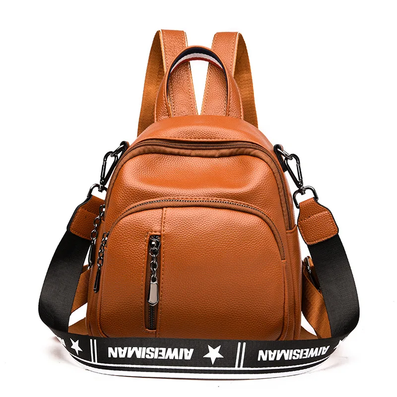 

Backpack Women Soft Leather Backpack Fashion 2019 Small Backpack for Women Travel School Bag for Girls Shoulder Bag