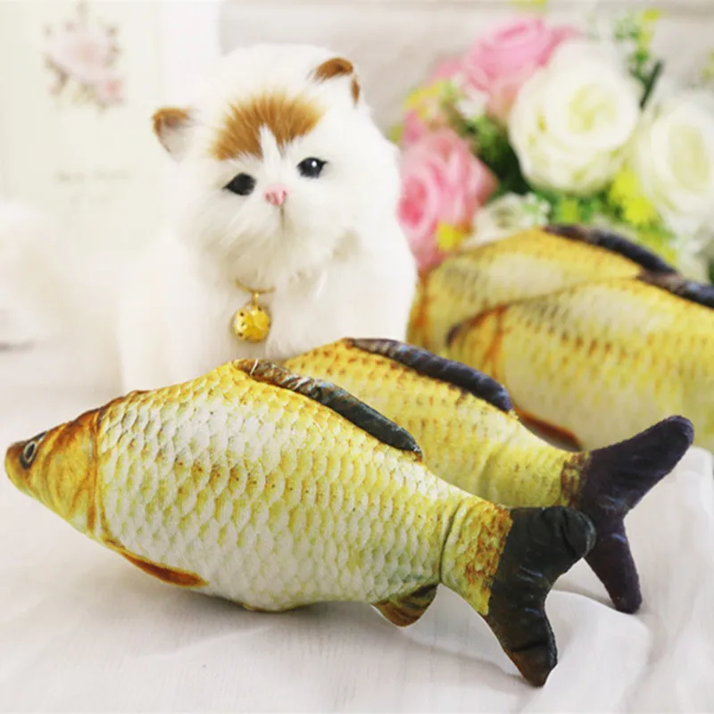 Креативные 3D игрушки для кошек Интерактивная рыба набивная Подушка кошка