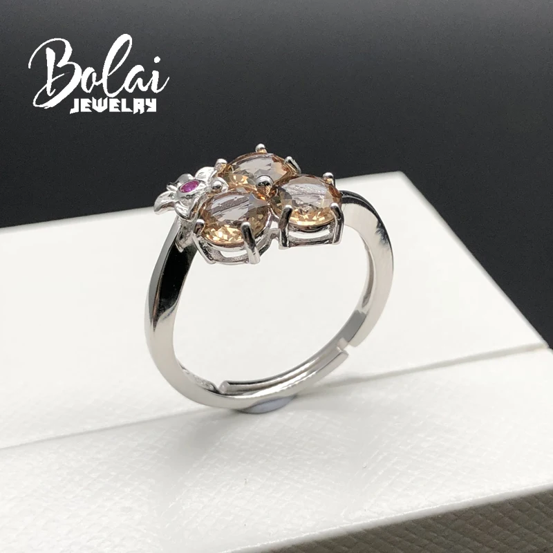 Bolaijewelry, Zultanite кольца, создаваемые цвет, изменение драгоценных камней 925 стерлингового серебра маленький цветок дизайн ювелирных изделий для девочек