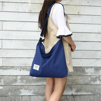 

Shopping Lightweight Casual Fashion Practical Women Bag Adjustable Strap Crossbody Large Capacity Daily Canvas Single Shoulder
