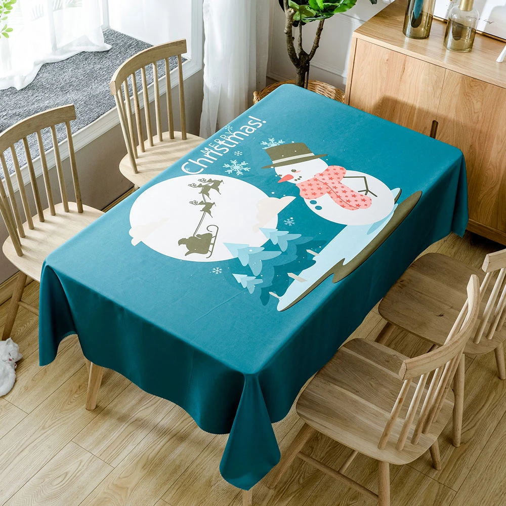 3 boyutlu baskı su geçirmez kumaş masa etek masa örtüsü Bells kar taneleri  noel ağacı noel partisi için noel masa örtüsü|Masa Etekleri| - AliExpress