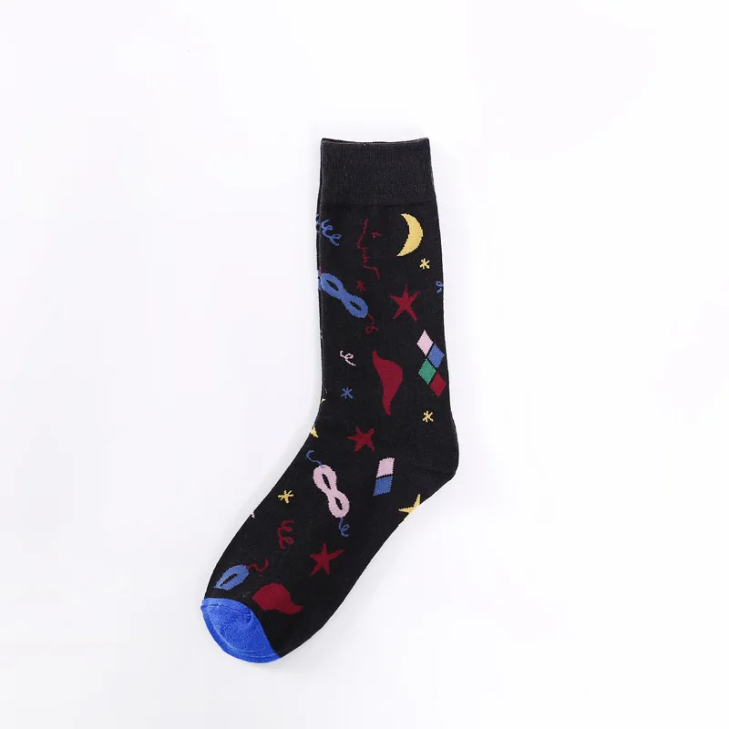 Забавные уличные длинные носки, мужские носки с абстрактным рисунком, унисекс, женские носки в стиле хараджуку, хлопковые осенне-зимние носки, Прямая поставка