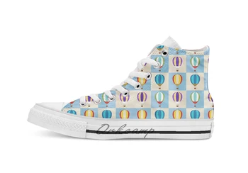 

Hot Air Balloon breathable Casual High Top lace-up Canvas shoes sneakers Drop shipping
