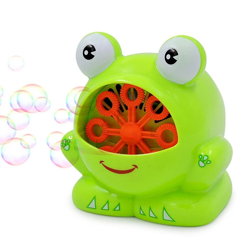 2019 New Cute Frog Automatic Bubble Machine Blower Maker Party Summer Outdoor Toy for Kids Gifts 2