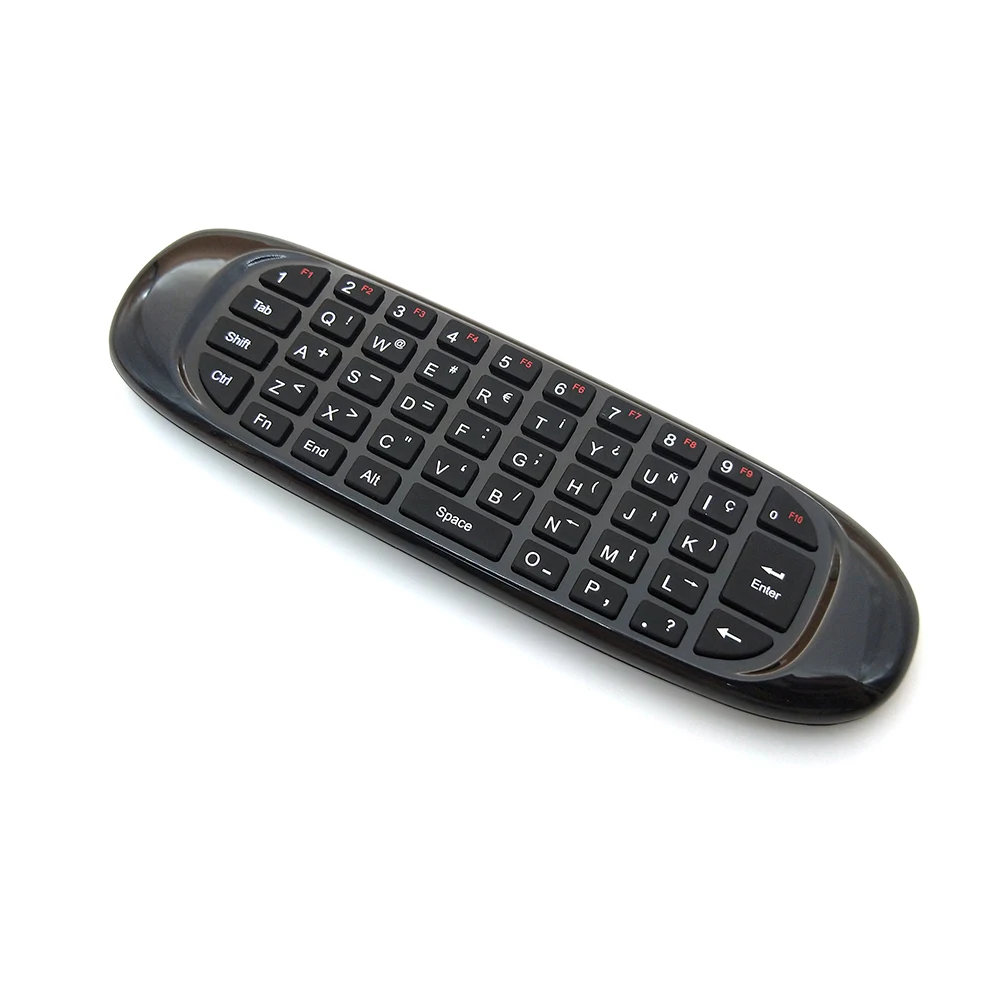 Spanish C120 2.4G Gyroscope Air Mouse Mini Wireless Keyboard Russian Arabic English for Android Sma